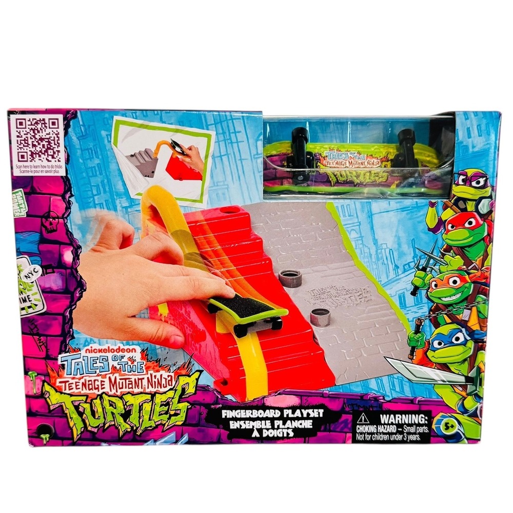 TMNT Teenage Mutant Ninja Turtles Fingerboard‎ Playset Skate Ramp NEW